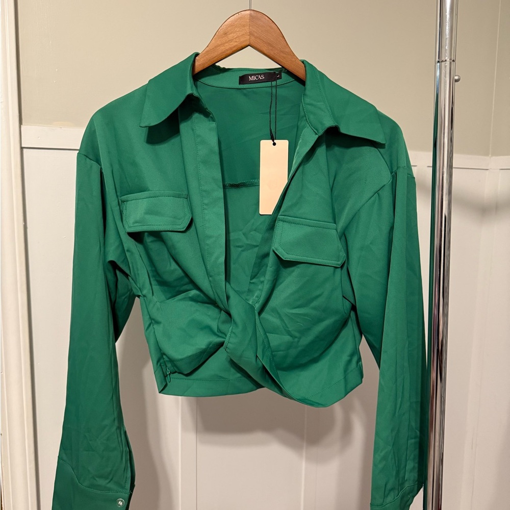 Mika’s Green Women's Blouse